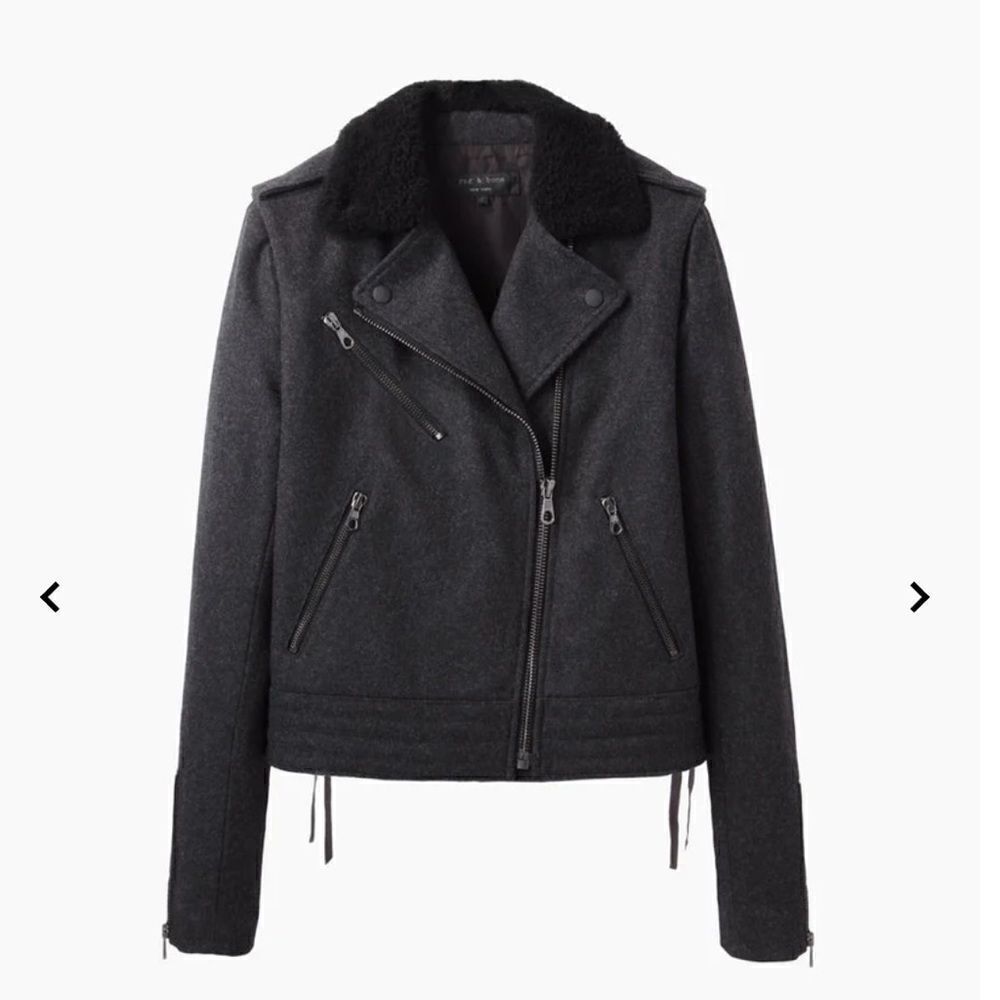 RAG & BONE Bowery Jacket Wool Shearling 0